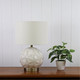 White Floral Ceramic Table Lamp With Fabric Shade E27 42W White Floral Ceramic Table Lamp With Fabric Shade E27 42W